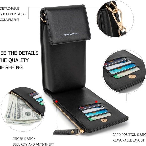 Chic Flap Crossbody Purse for Women with Lightweight Design & Credit Storage - Picture 6 of 6